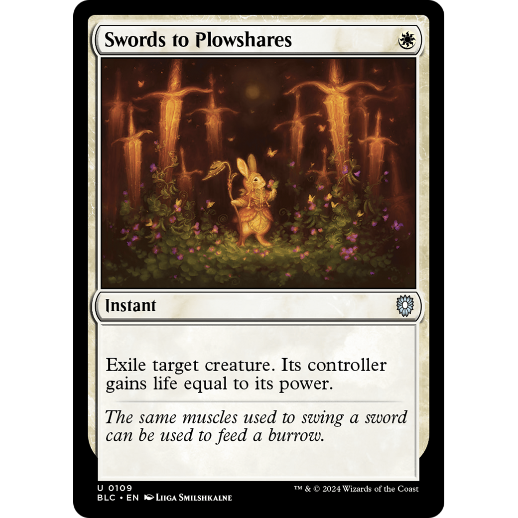 Swords to Plowshares (BLC-109) - Bloomburrow Commander