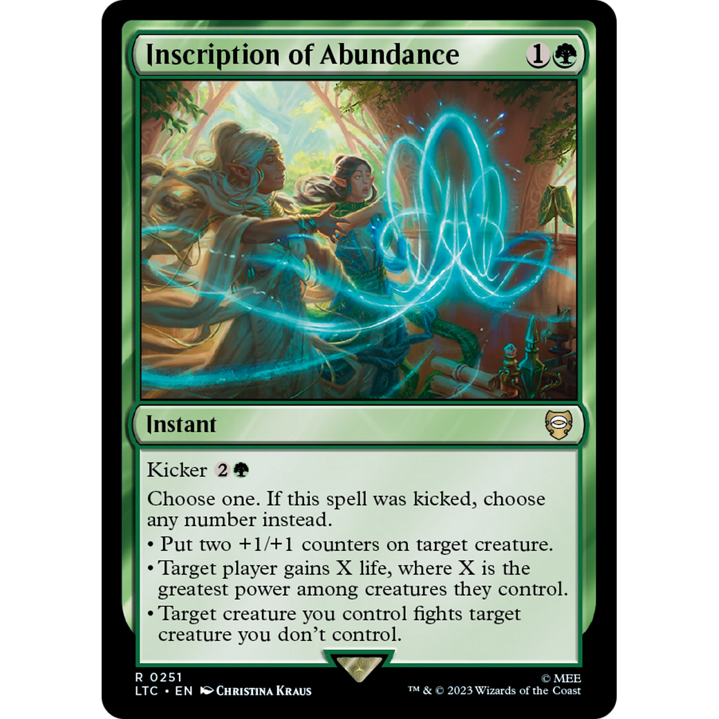 Inscription of Abundance (LTC-251) - Tales of Middle-earth Commander