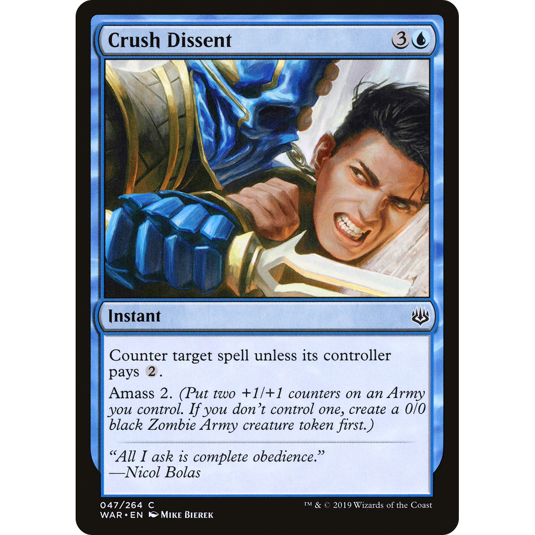 Crush Dissent (WAR-047) - War of the Spark Foil
