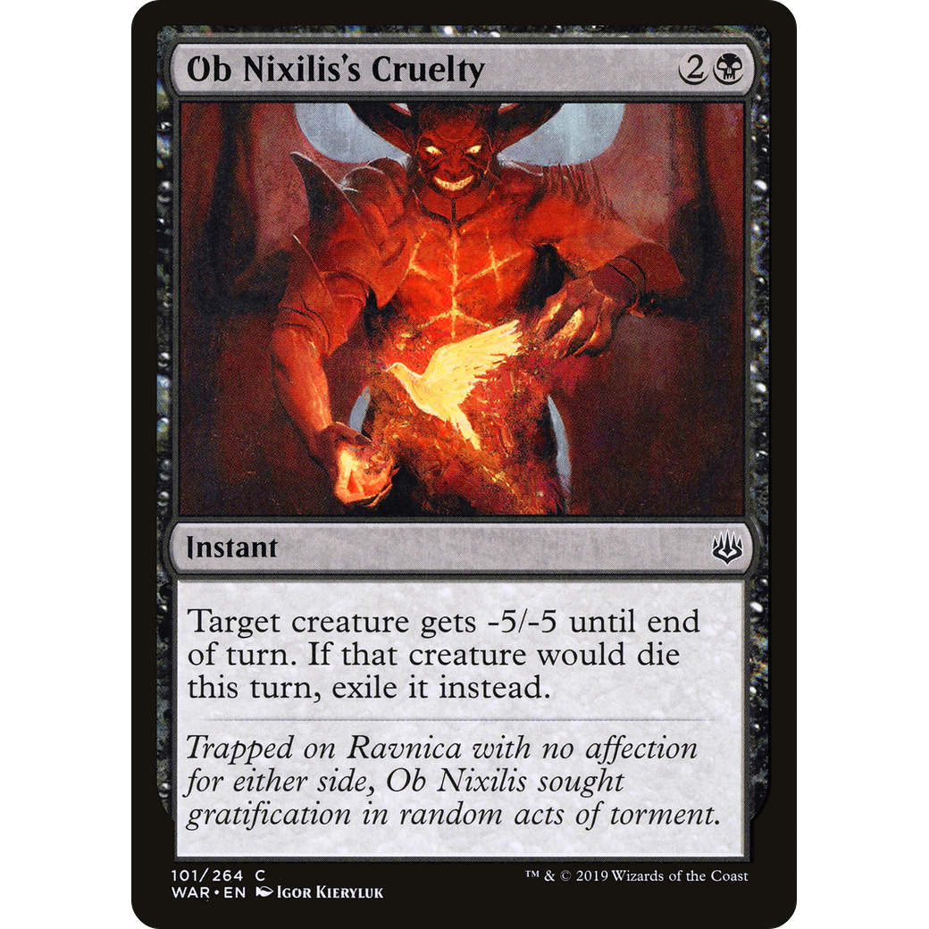 Ob Nixilis's Cruelty (WAR-101) - War of the Spark Foil