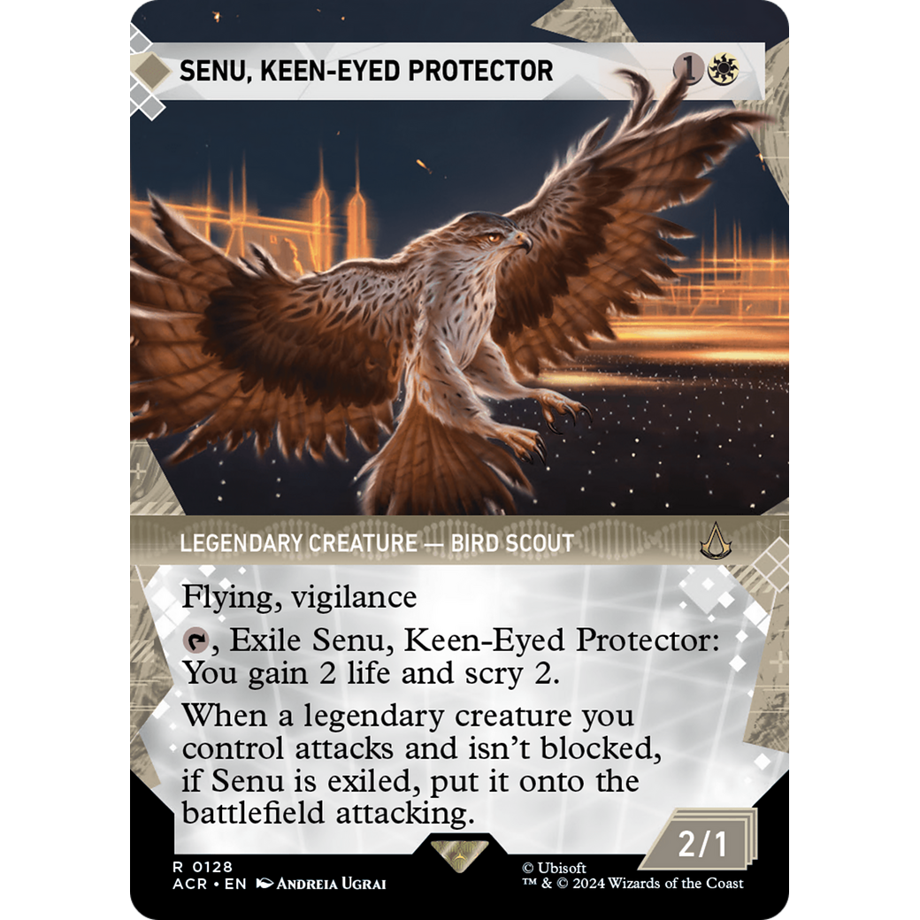 Senu, Keen-Eyed Protector (Showcase) (ACR-128) - Assassin's Creed: (Showcase) (Borderless)