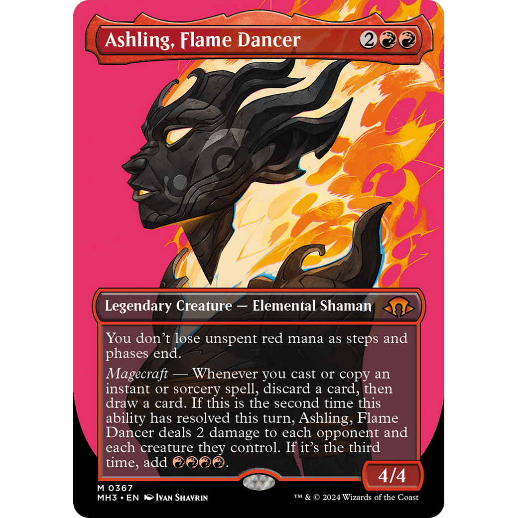 Ashling, Flame Dancer (MH3-367) - Modern Horizons 3 (Borderless) Foil
