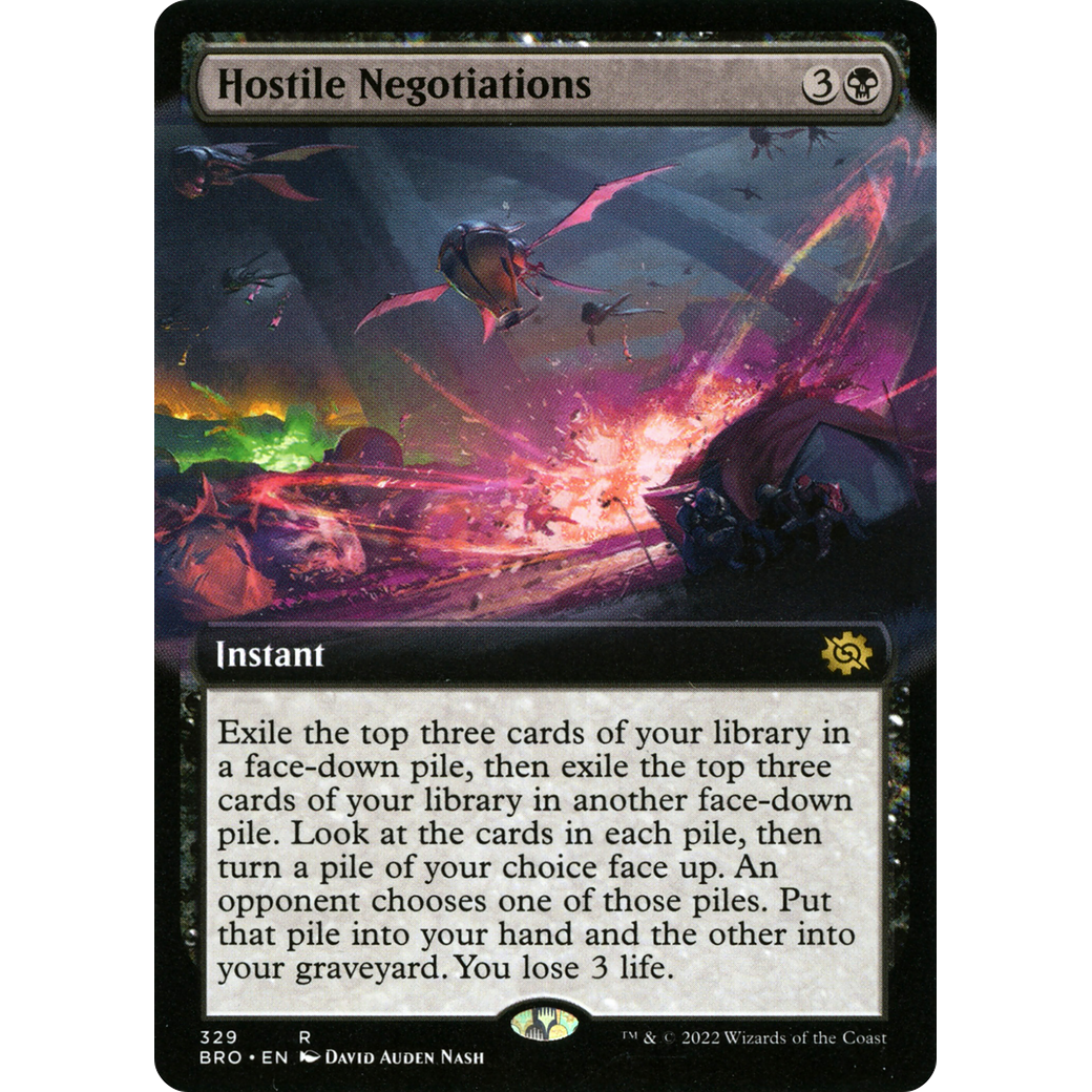 Hostile Negotiations (Extended Art) (BRO-329) - The Brothers' War: (Extended Art) Foil