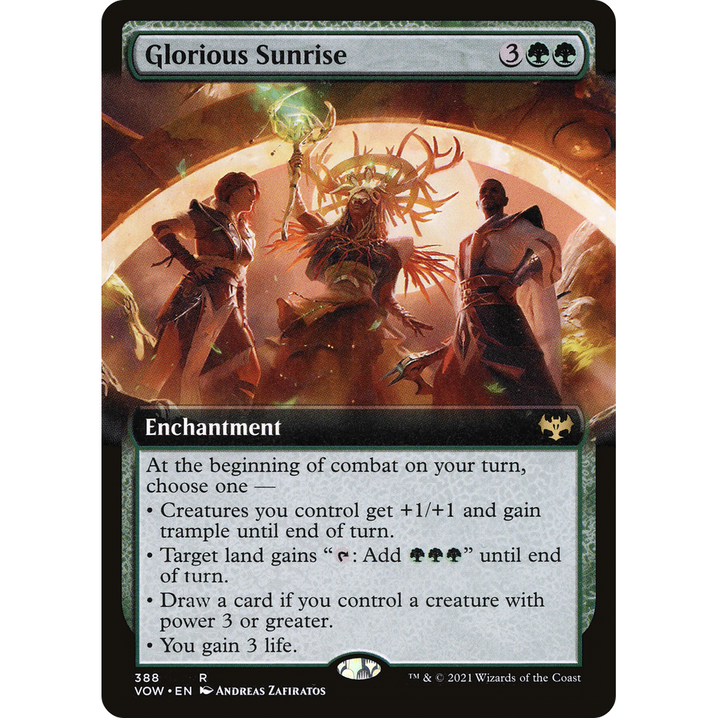 Glorious Sunrise (Extended Art) (VOW-388) - Innistrad: Crimson Vow: (Extended Art)