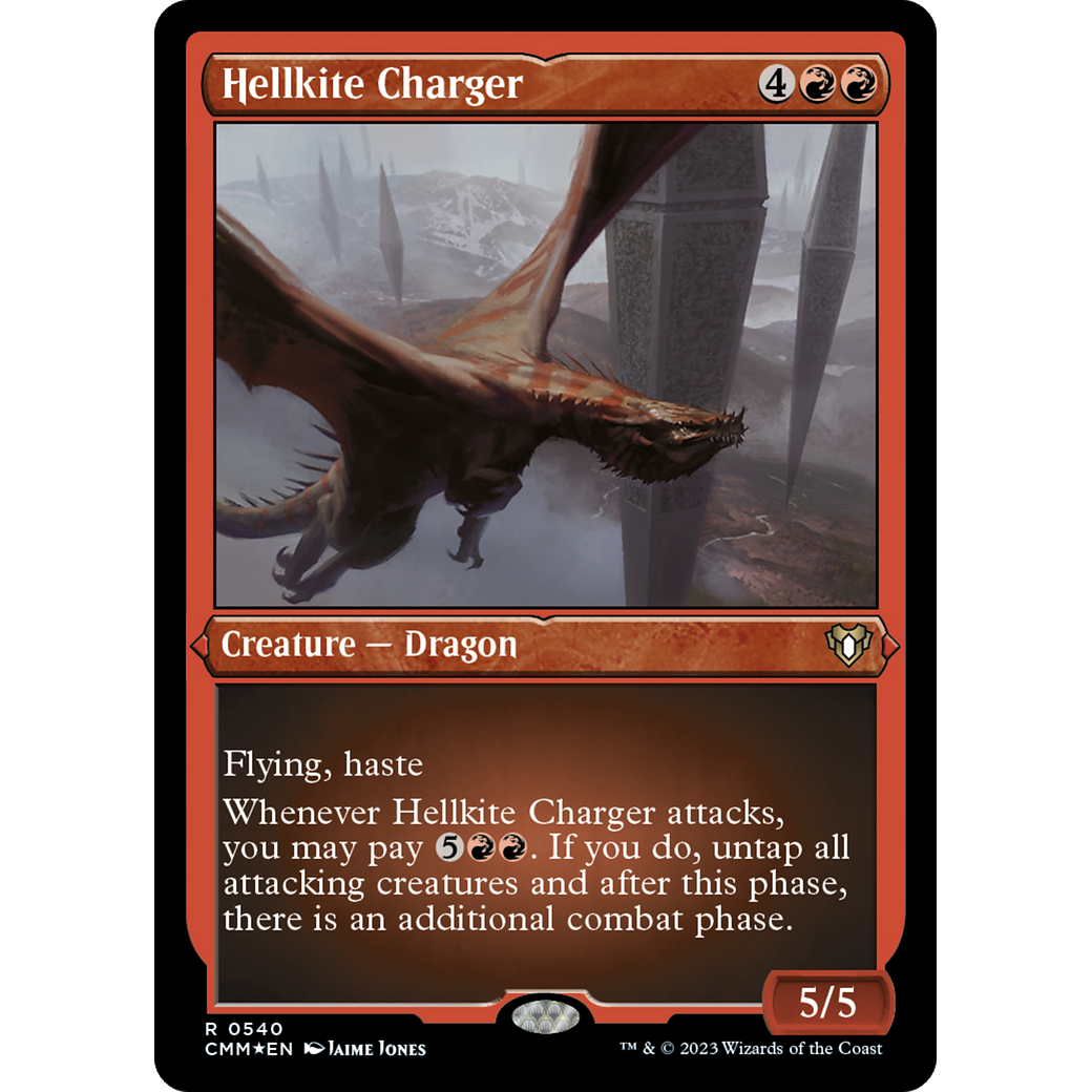 Hellkite Charger (CMM-540) - Commander Masters Etched Foil