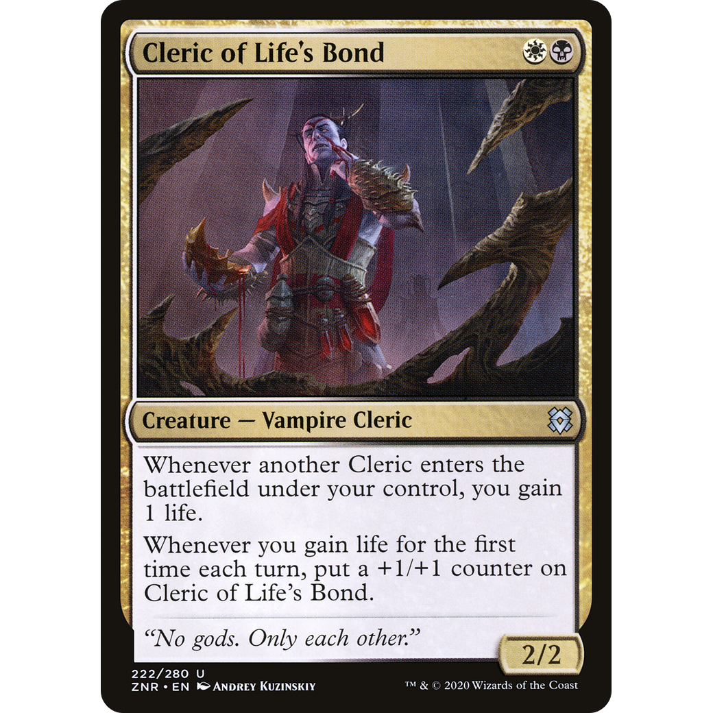 Cleric of Life's Bond (ZNR-222) - Zendikar Rising Foil