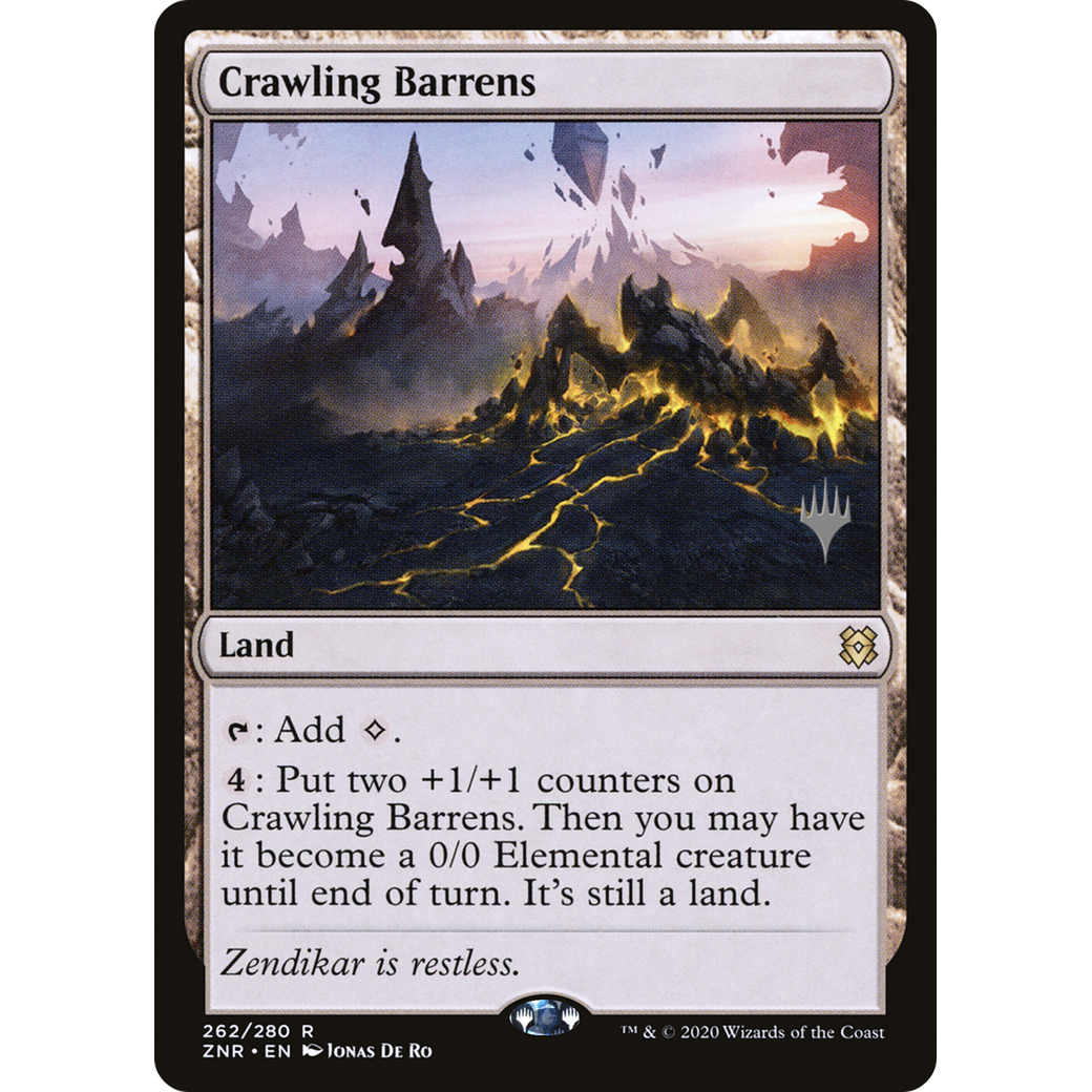 Crawling Barrens (PPZNR-262) - Zendikar Rising Promos