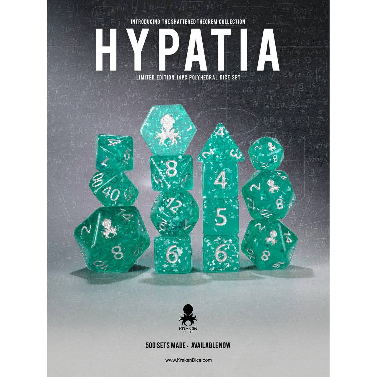 Hypatia: Shattered Theorem 14pc Limited Edition Polyhedral Dice Set