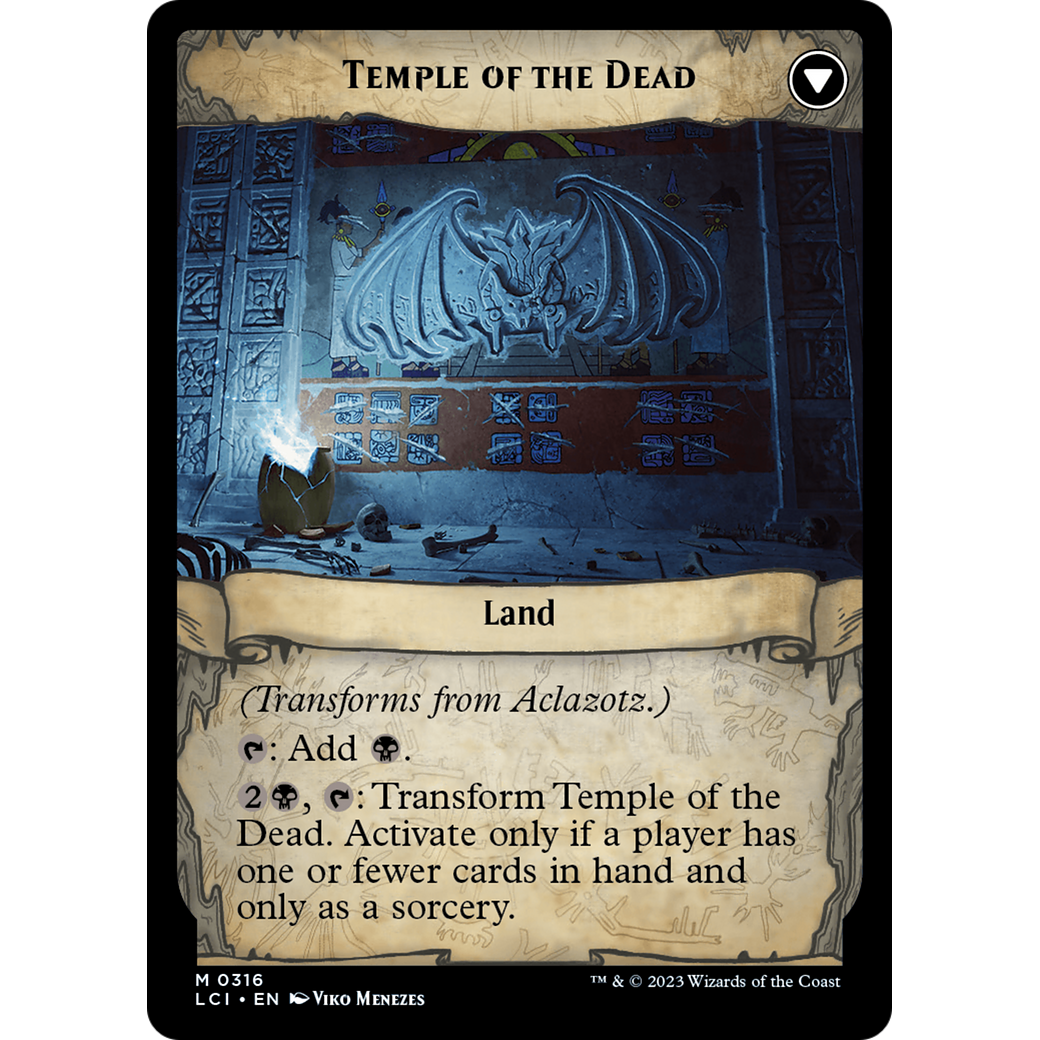 Aclazotz, Deepest Betrayal // Temple of the Dead (LCI-316) - The Lost Caverns of Ixalan: (Showcase) Foil