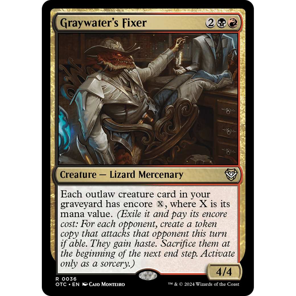 Graywater's Fixer (OTC-036) - Outlaws of Thunder Junction Commander