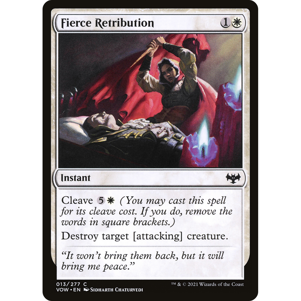 Fierce Retribution (VOW-013) - Innistrad: Crimson Vow Foil