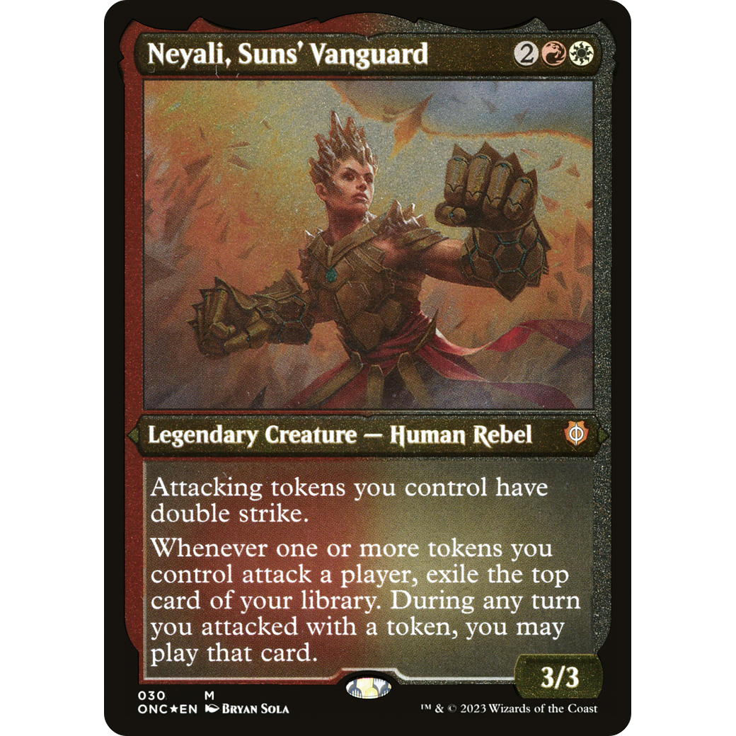 Neyali, Suns' Vanguard (ONC-030) - Phyrexia: All Will Be One Commander Etched Foil