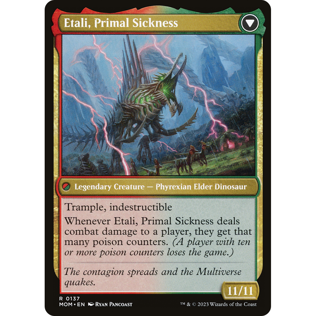 Etali, Primal Conqueror // Etali, Primal Sickness (MOM-137) - March of the Machine Foil