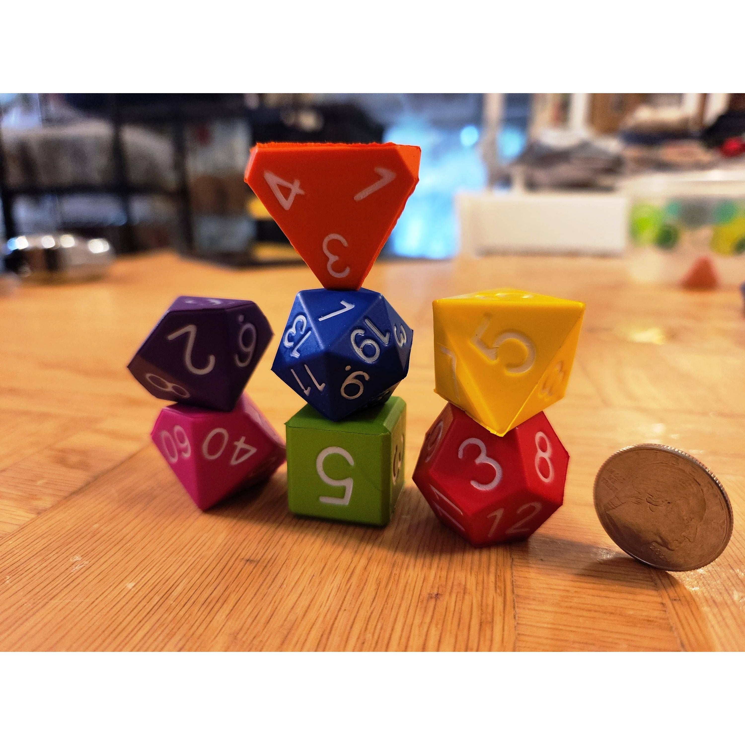 Big Foam Dice 1 inch Polyhedral Set (7 dice) by Zucati: Retail