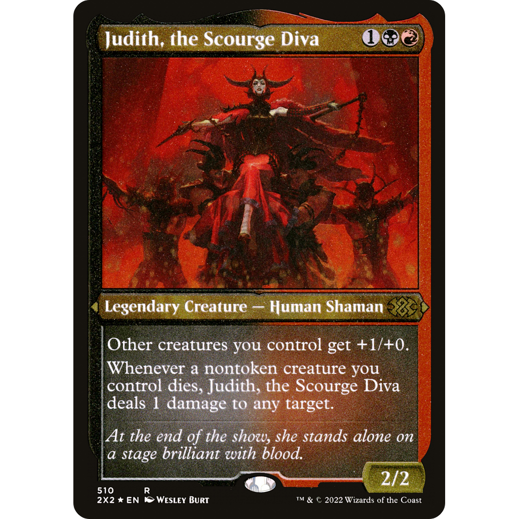 Judith, the Scourge Diva (Foil Etched) (2X2-510) - Double Masters 2022 Foil
