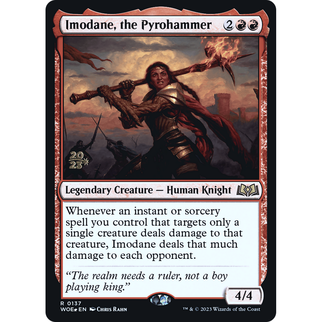 Imodane, the Pyrohammer (PRE-137S) - Wilds of Eldraine Promos Foil