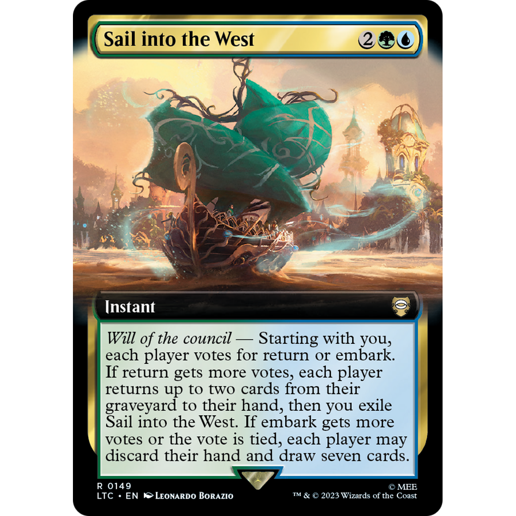 Sail into the West (Extended Art) (LTC-149) - Tales of Middle-earth Commander: (Extended Art) Foil