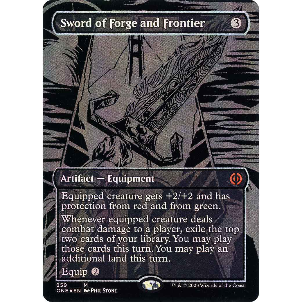 Sword of Forge and Frontier (ONE-359) - Phyrexia: All Will Be One (Borderless) Foil