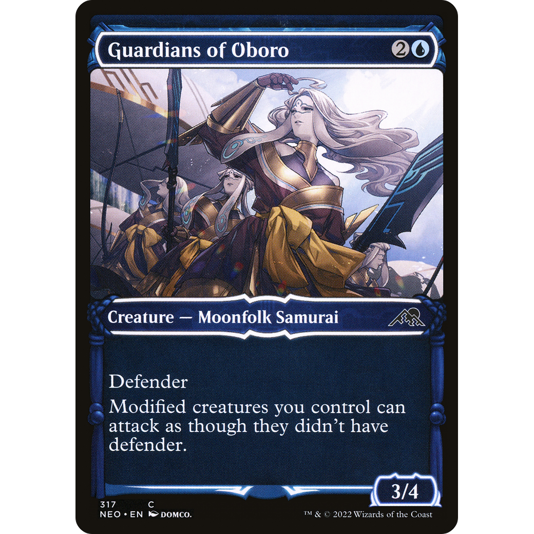 Guardians of Oboro (NEO-317) - Kamigawa: Neon Dynasty: (Showcase)