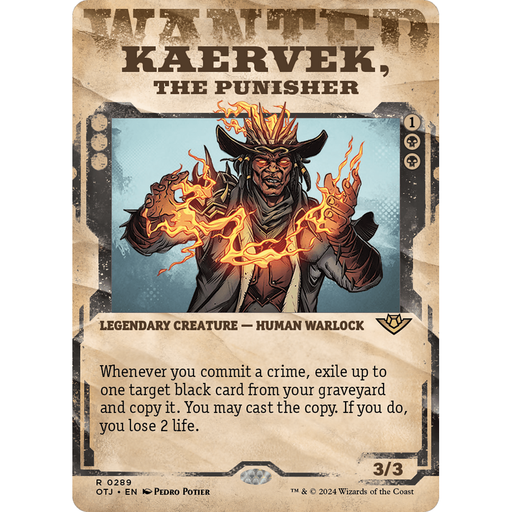 Kaervek, the Punisher (OTJ-289) - Outlaws of Thunder Junction: (Showcase) (Borderless) Foil