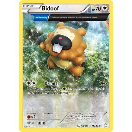 Bidoof (Alpha) 117/160 - XY  Primal Clash Reverse Holofoil