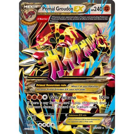 Primal Groudon EX (Omega - 151 Full Art) 151/160 - XY  Primal Clash Holofoil