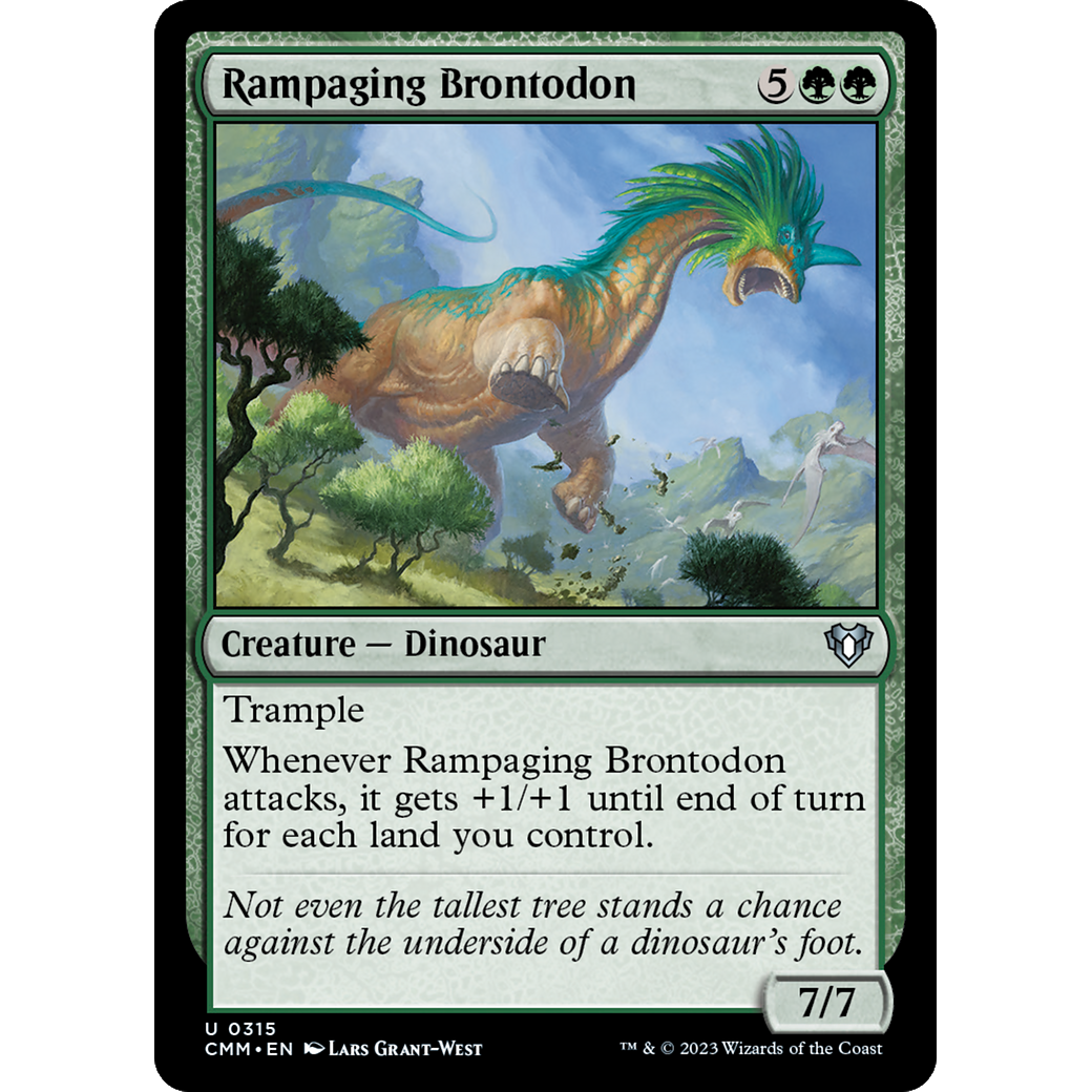 Rampaging Brontodon (CMM-315) - Commander Masters