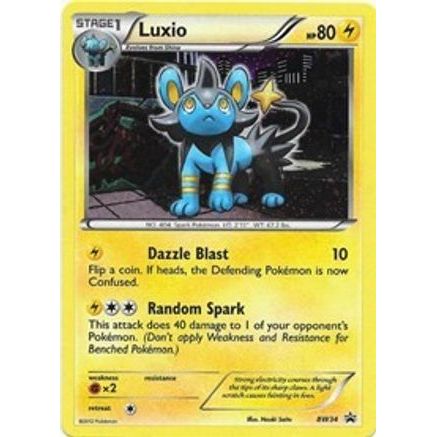 Luxio - BW34 (Cracked Ice Holo) BW34 - Black and White Promos Holofoil