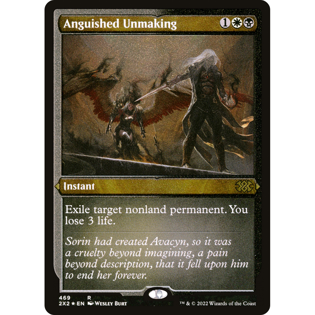 Anguished Unmaking (Foil Etched) (2X2-469) - Double Masters 2022 Foil