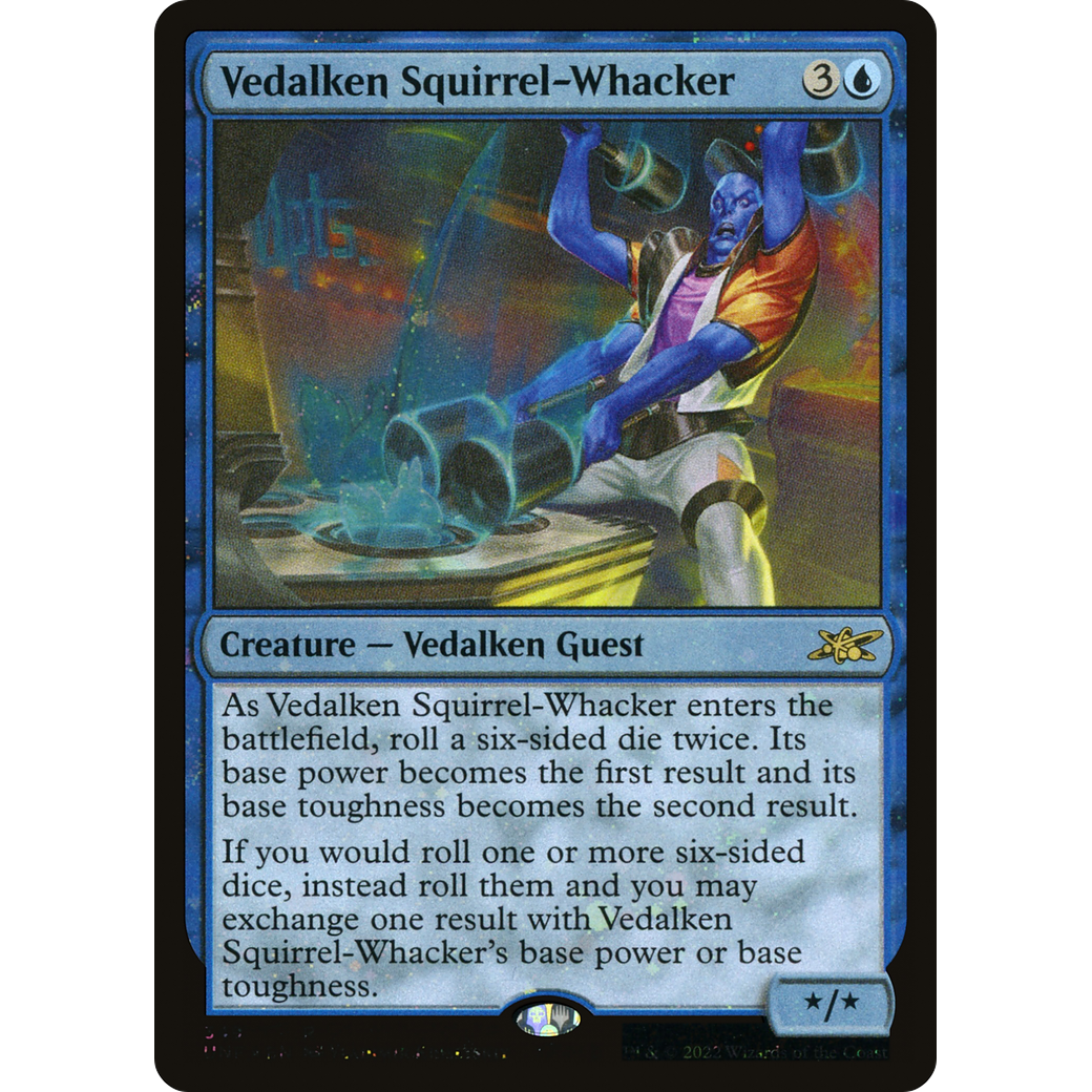 Vedalken Squirrel-Whacker (Galaxy Foil) (UNF-349) - Unfinity Foil