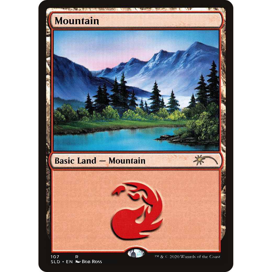 Mountain (107) (Bob Ross) (SLD-107) - Secret Lair Drop Foil