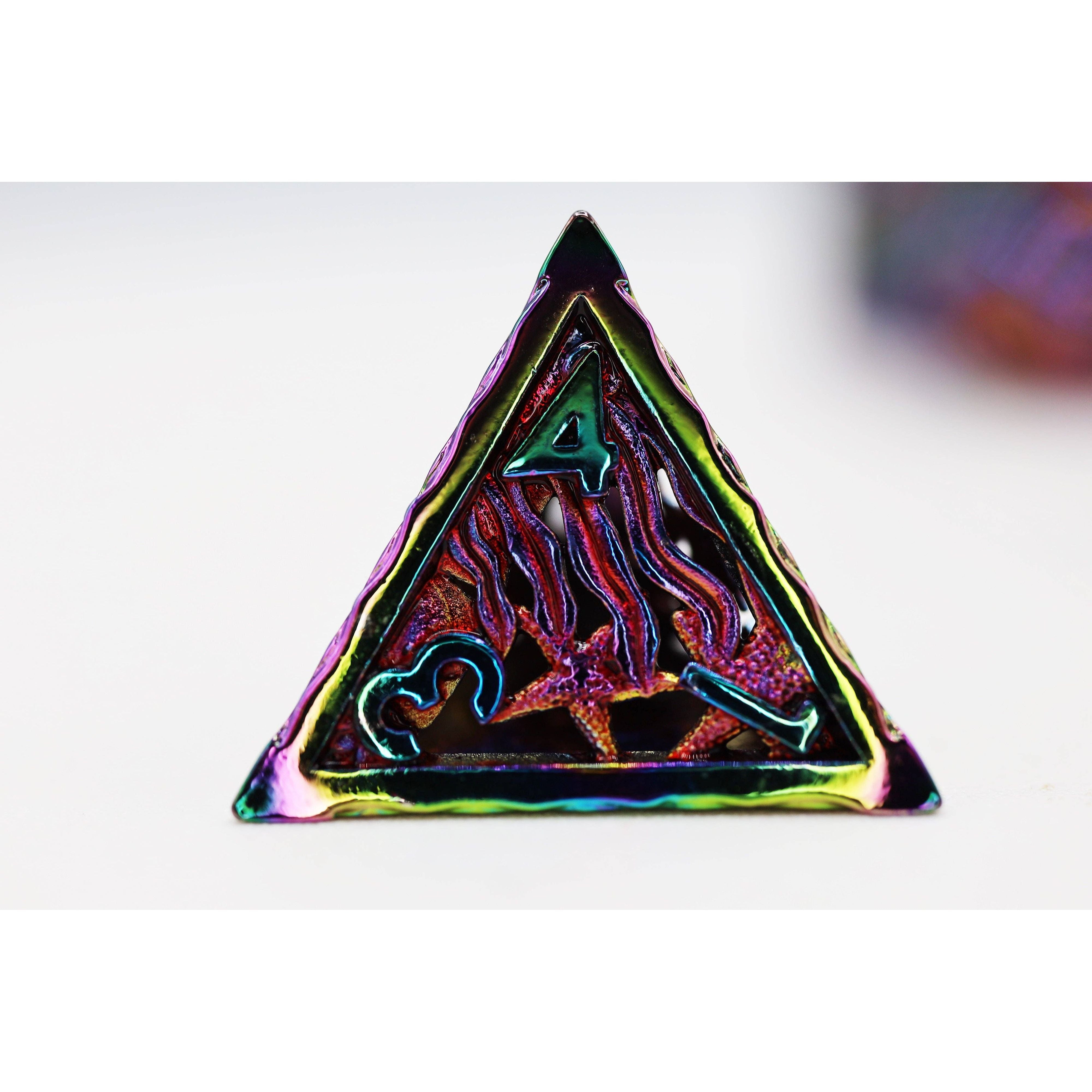 Seascape: Burnt Opal - Hollow Metal RPG Dice Set