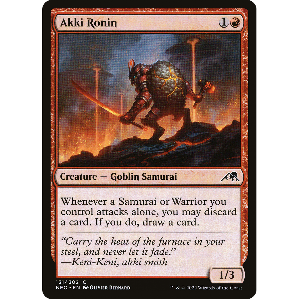Akki Ronin (NEO-131) - Kamigawa: Neon Dynasty Foil