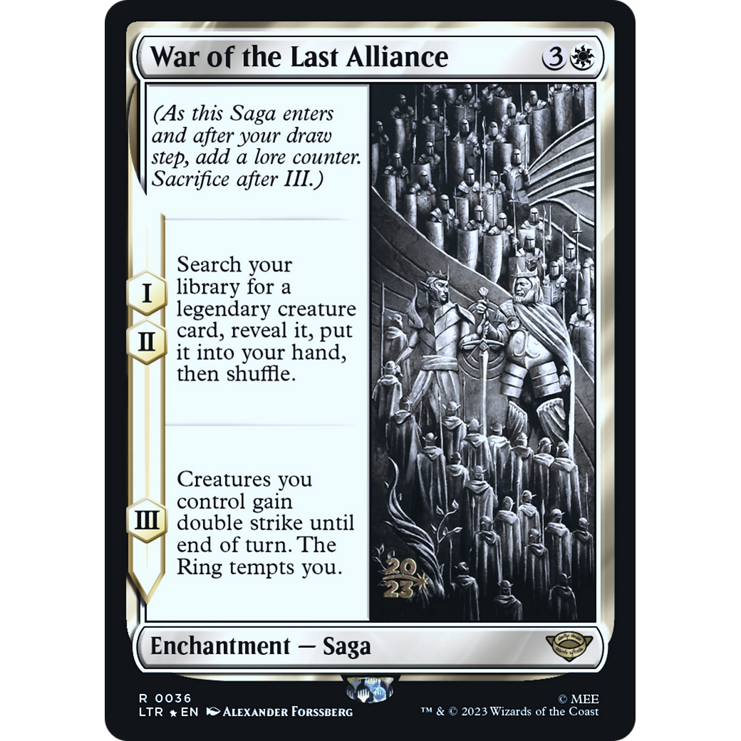 War of the Last Alliance (PRE-36S) - Tales of Middle-earth Promos Foil