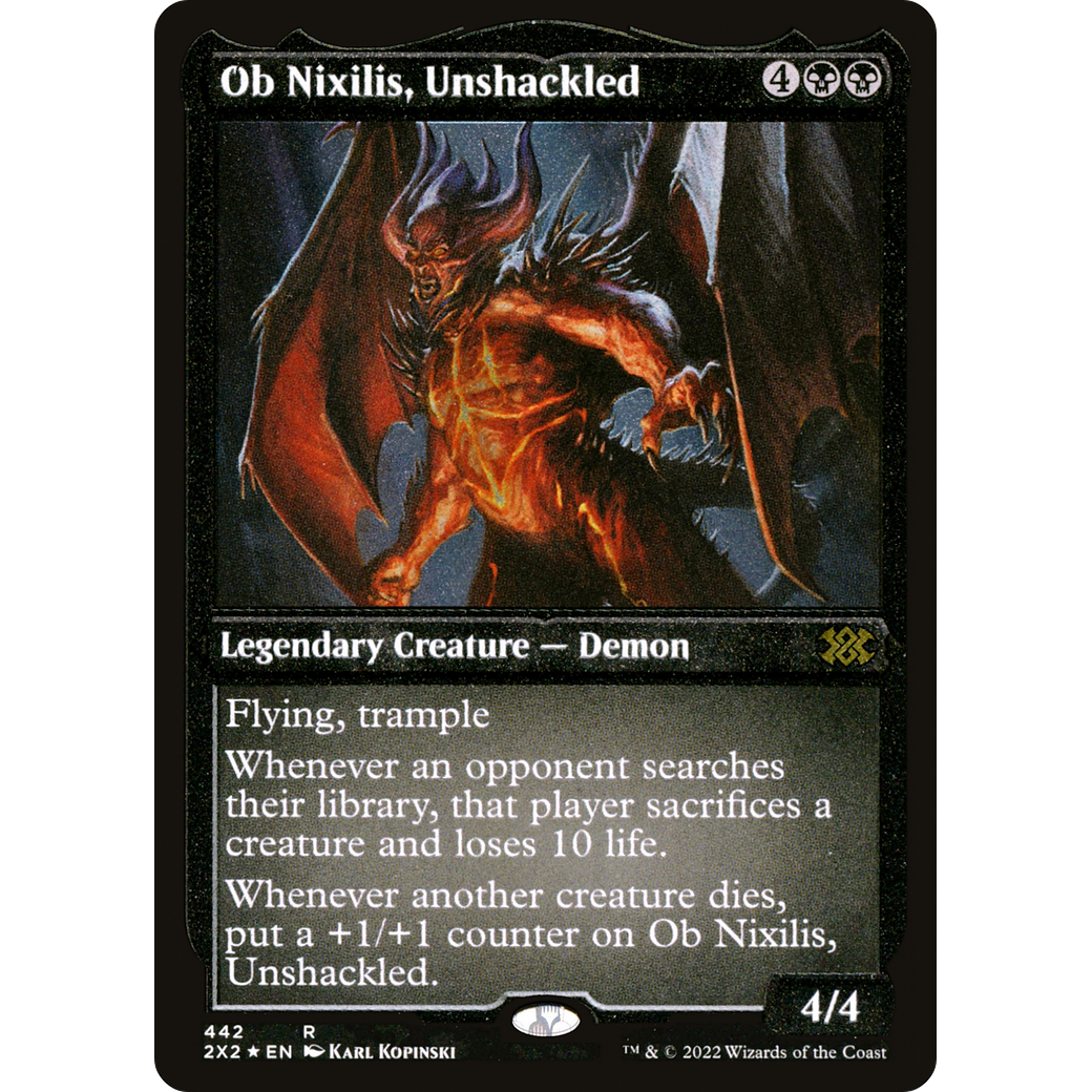 Ob Nixilis, Unshackled (Foil Etched) (2X2-442) - Double Masters 2022 Foil