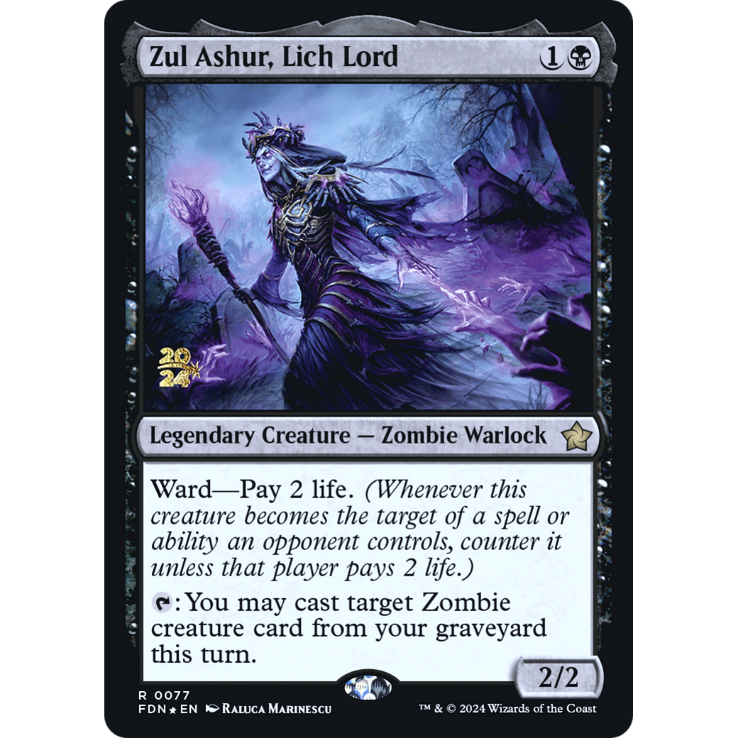 Zul Ashur, Lich Lord (PRE-77S) - Foundations Promos Foil
