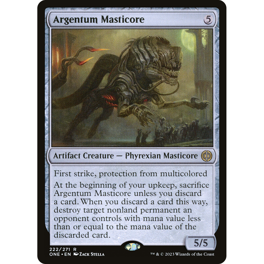 Argentum Masticore (ONE-222) - Phyrexia: All Will Be One Foil