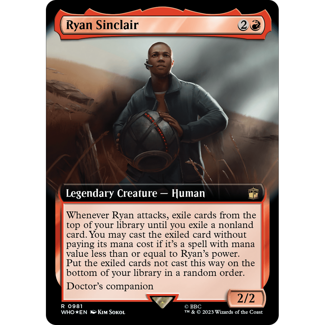 Ryan Sinclair (Extended Art) (Surge Foil) (WHO-981) - Doctor Who: (Extended Art) Foil