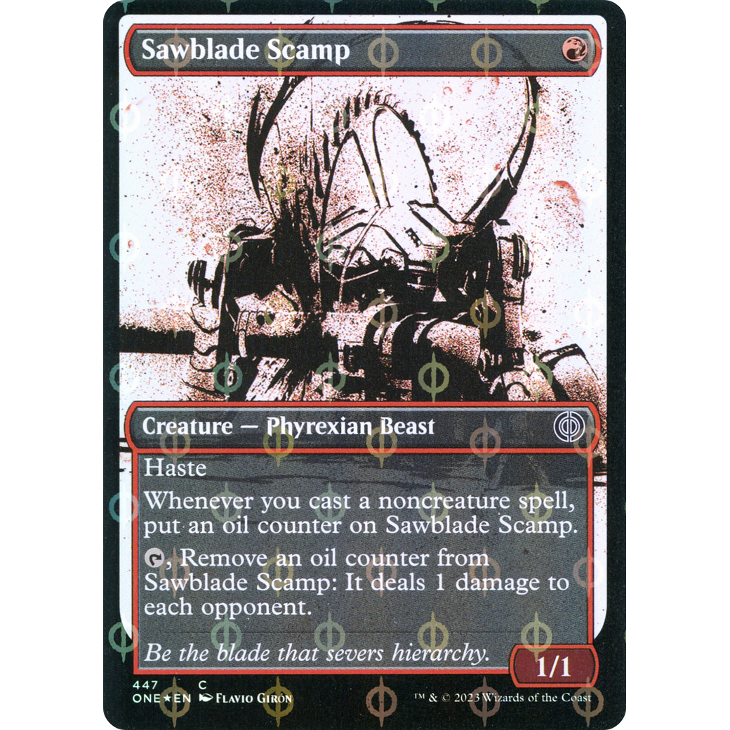 Sawblade Scamp (ONE-447) - Phyrexia: All Will Be One: (Showcase) Foil