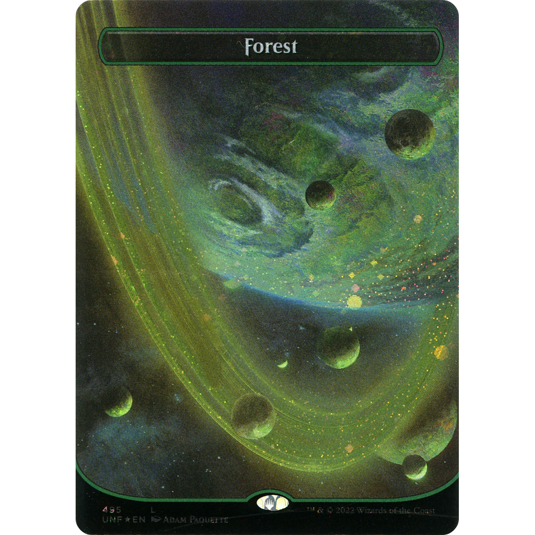 Forest (495) (Borderless) (Galaxy Foil) (UNF-495) - Unfinity (Borderless) Foil