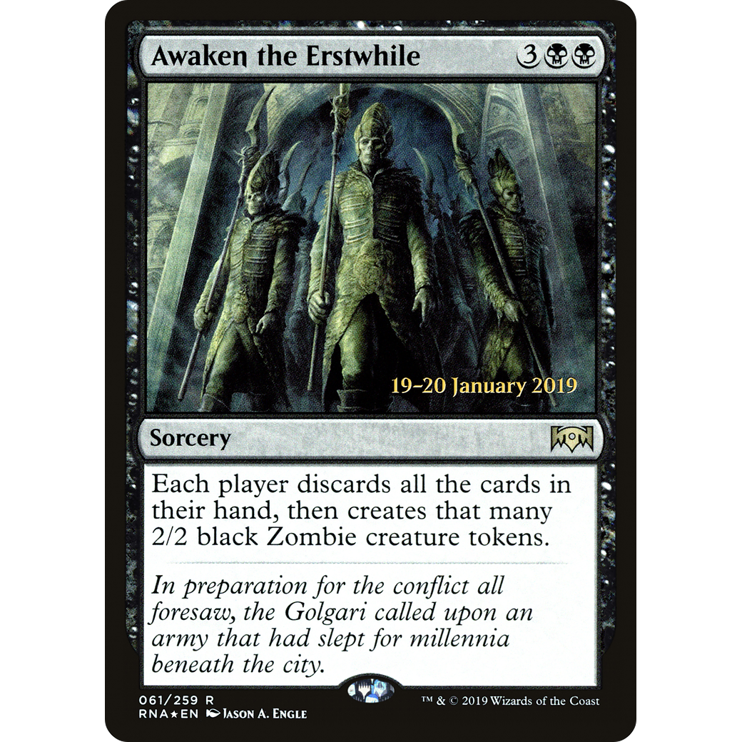 Awaken the Erstwhile (PRE-061) - Ravnica Allegiance Promos Foil