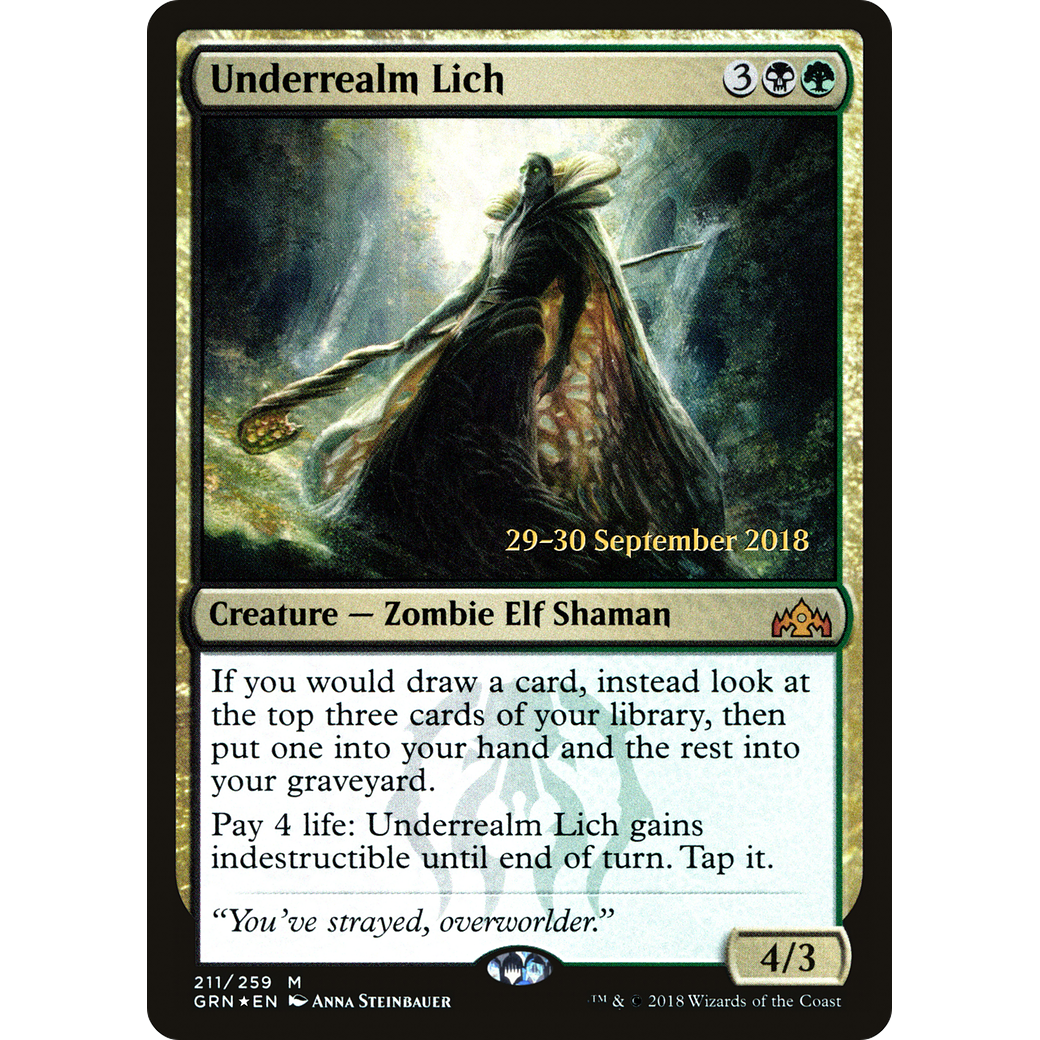 Underrealm Lich (PRE-211) - Guilds of Ravnica Promos Foil