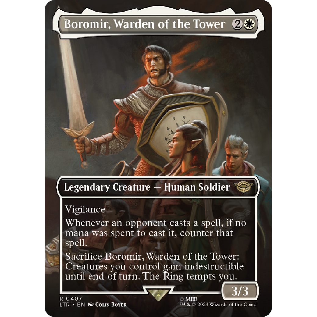 Boromir, Warden of the Tower (LTR-407) - The Lord of the Rings: Tales of Middle-earth (Borderless) Foil