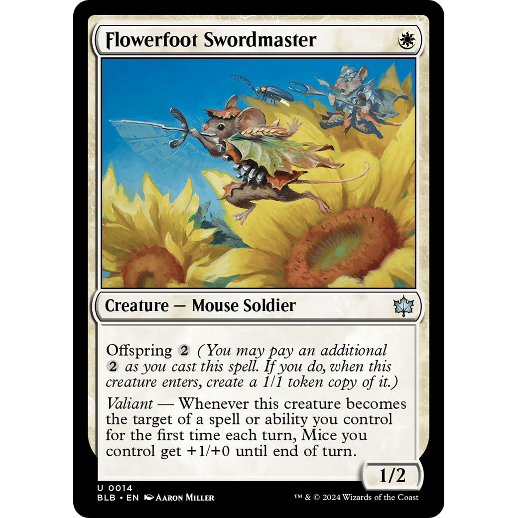 Flowerfoot Swordmaster (BLB-014) - Bloomburrow Foil