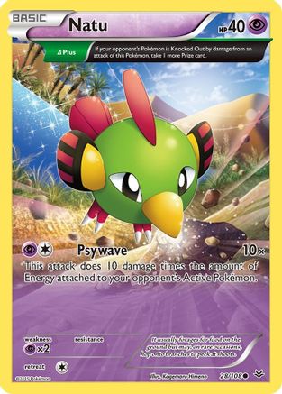 Natu (28 Delta) 28/108 - XY  Roaring Skies Reverse Holofoil