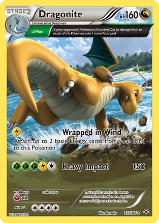 Dragonite (52 Delta) 52/108 - XY  Roaring Skies Reverse Holofoil