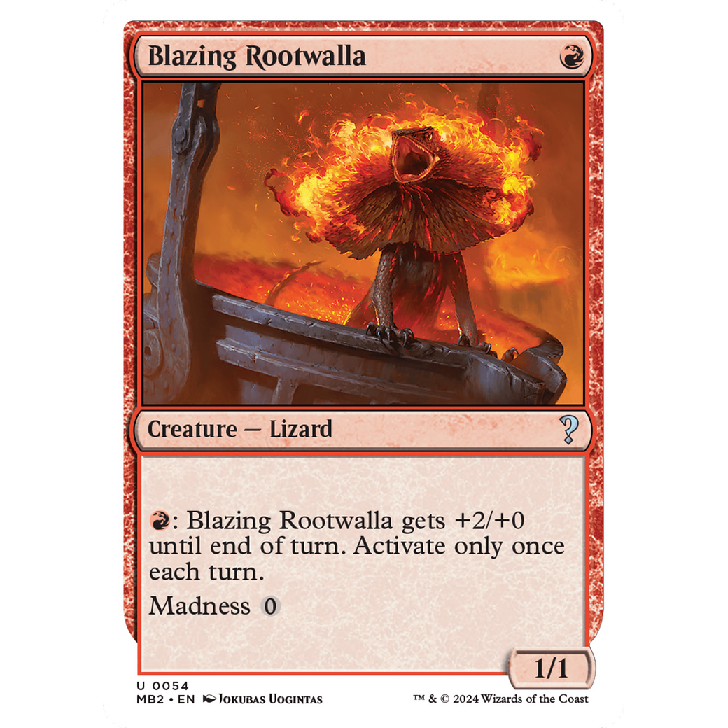 Blazing Rootwalla (White Border) (MB2-054) - Mystery Booster 2