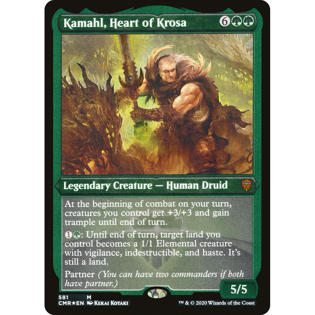 Kamahl, Heart of Krosa (Foil Etched) (CMR-581) - Commander Legends Foil