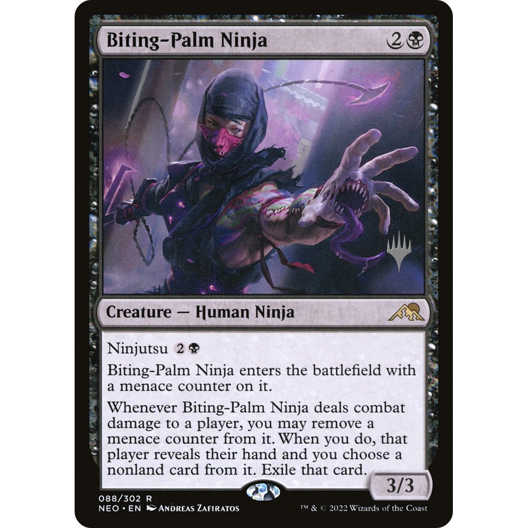 Biting-Palm Ninja (PPNEO-88P) - Kamigawa: Neon Dynasty Promos