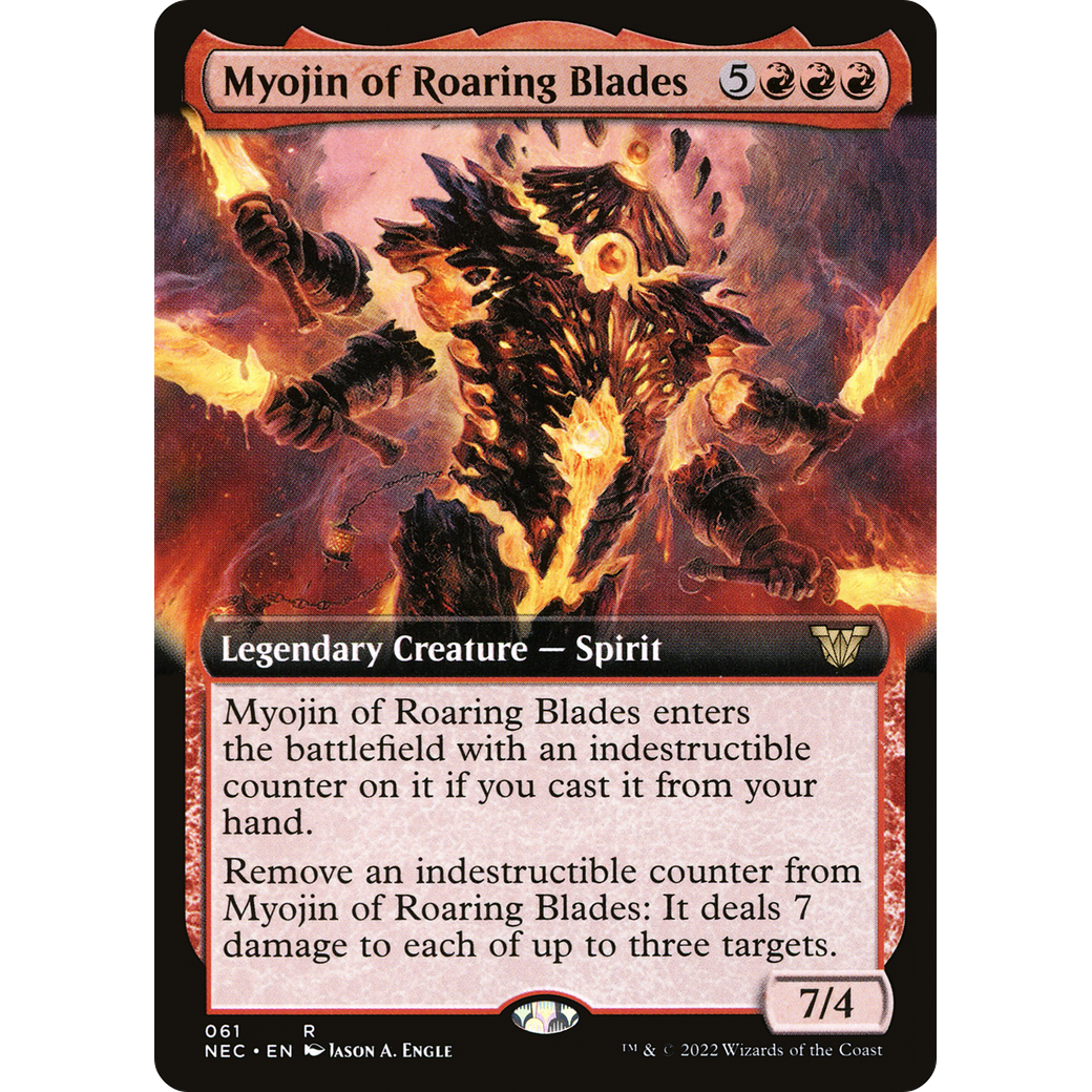 Myojin of Roaring Blades (Extended Art) (NEC-061) - Neon Dynasty Commander: (Extended Art)